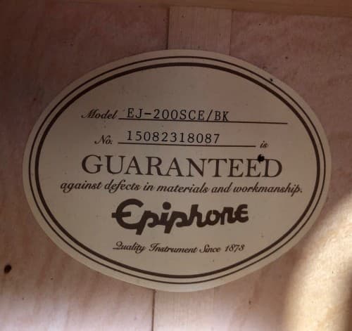 Epiphone EJ-200SCE Ebony 2015 - Thumbnail 3