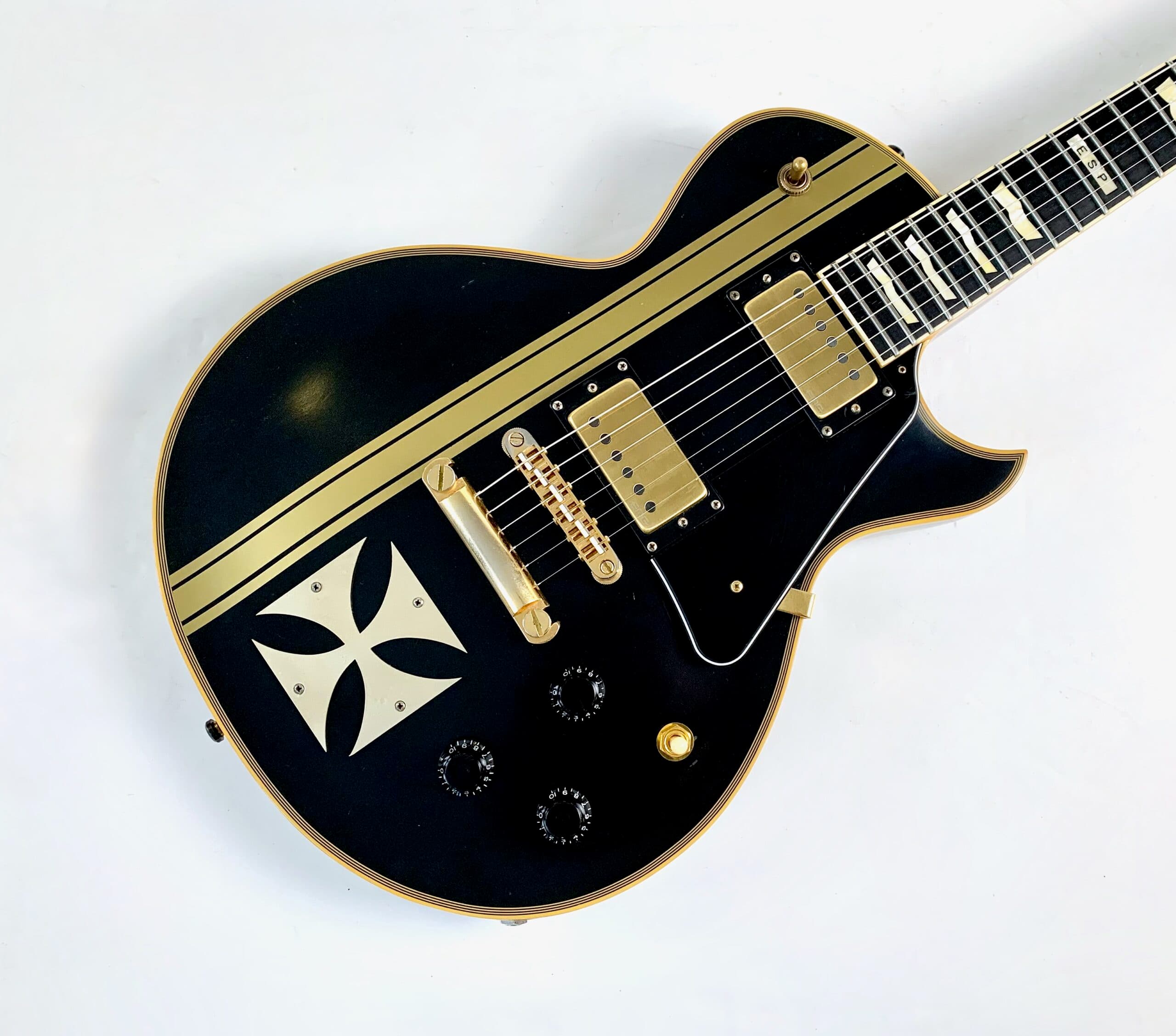 ESP Eclipse I « Iron Cross James Hetfield Signature » 2005 Vintage Black - Thumbnail 3