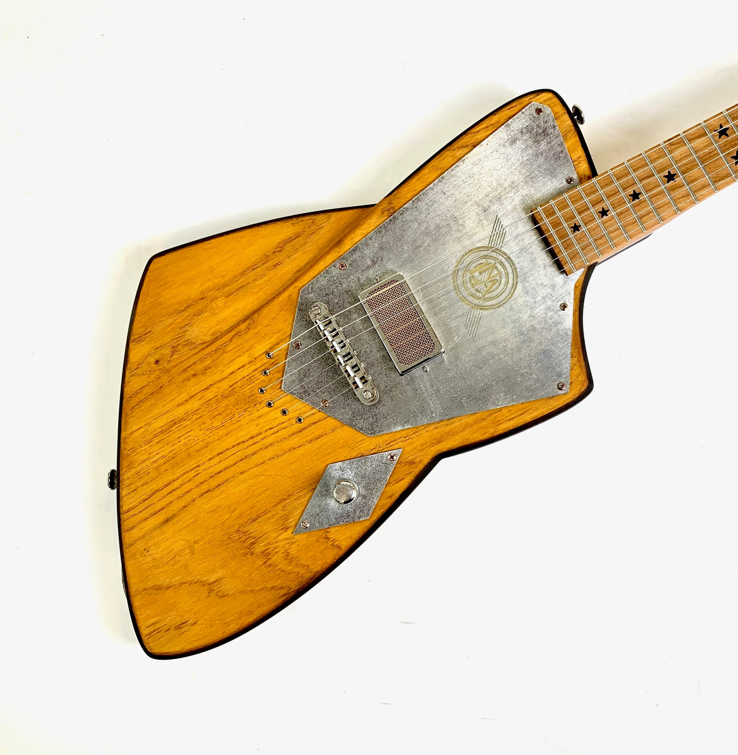 Pistol Guitars Spaceboard Custom 2025 PepeRock Natural - Thumbnail 3
