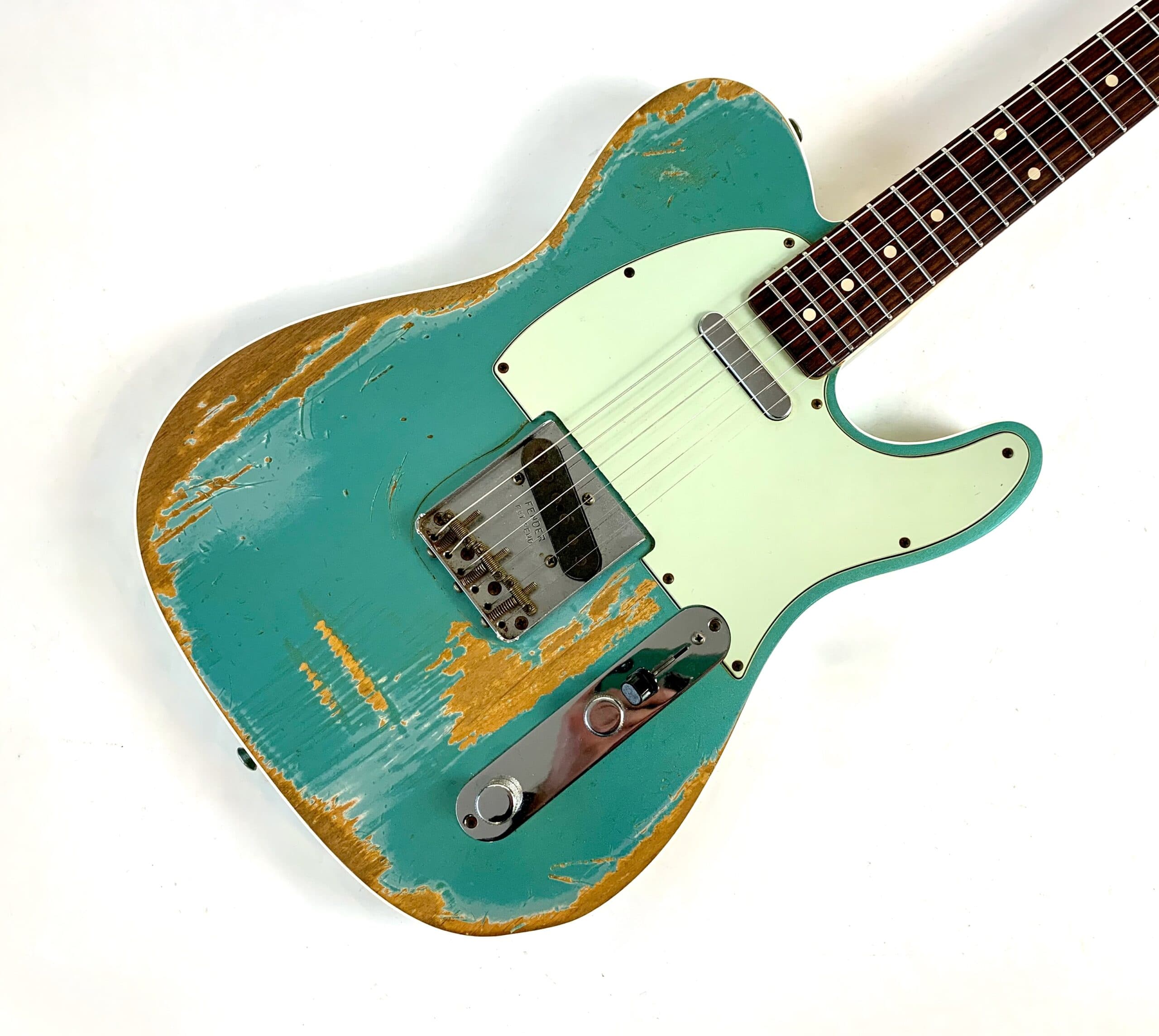 Fender Telecaster Custom 60 Heavy Relic Custom Shop 2013 Teal Green Metallic - Thumbnail 3