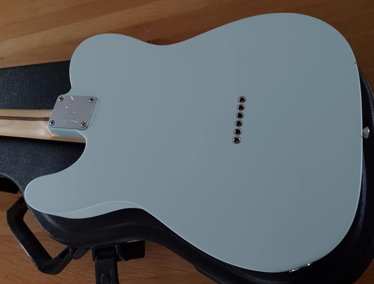 2019 Fender American Performer Telecaster Satin Sonic Blue with SKB Case - Thumbnail 3