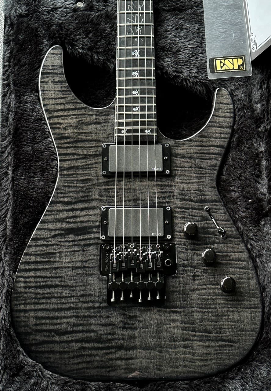 ESP KH-20 Kirk Hammett 20th Anniversary Flamed Maple Top & Neckthrough Metallica Tone - Thumbnail 2