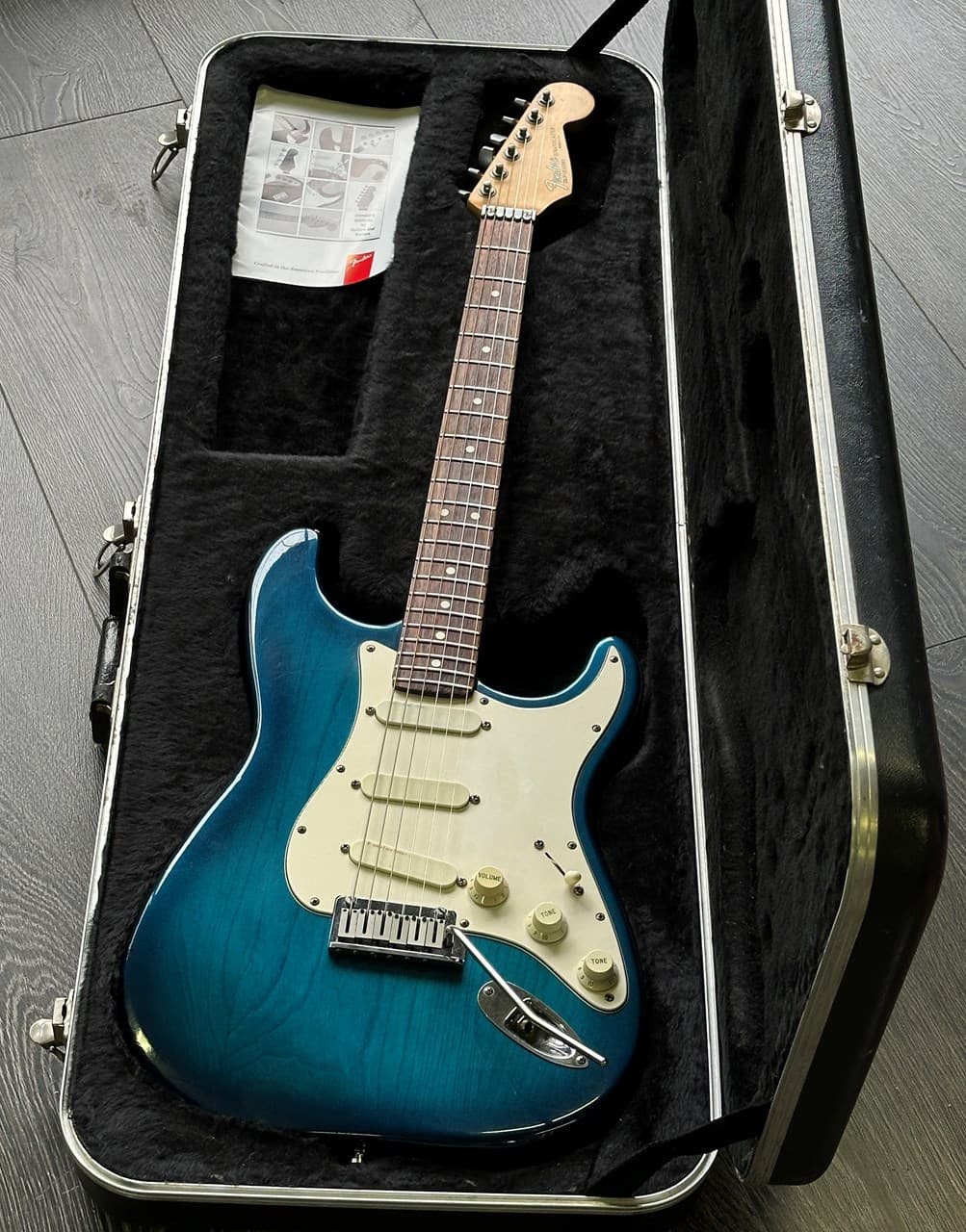Fender Stratocaster Plus Aqua Blue Burst with Original Case. - Image 1