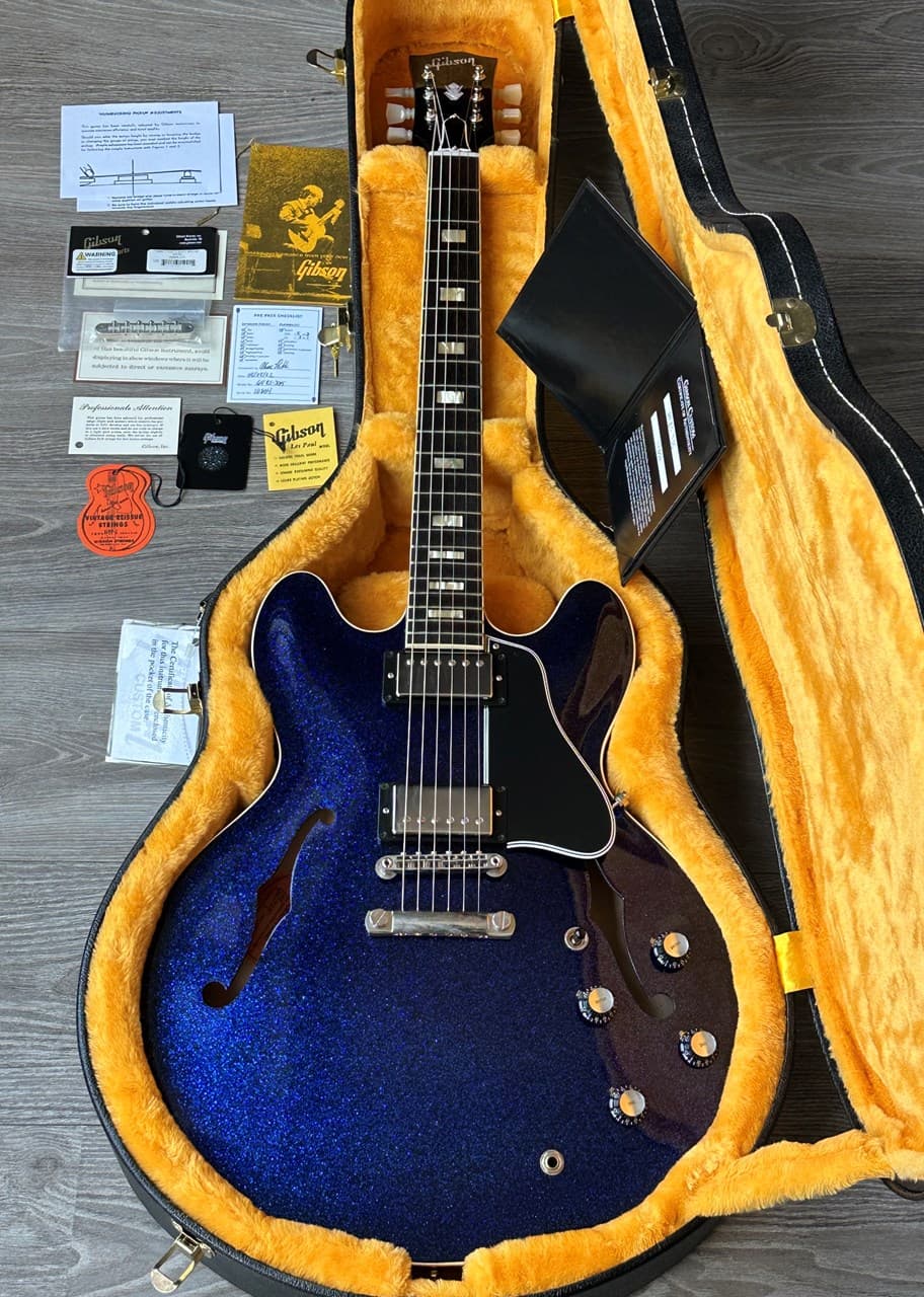 Gibson ES-335 1964 Historic Brunswick Blue Sparkle - Thumbnail 2