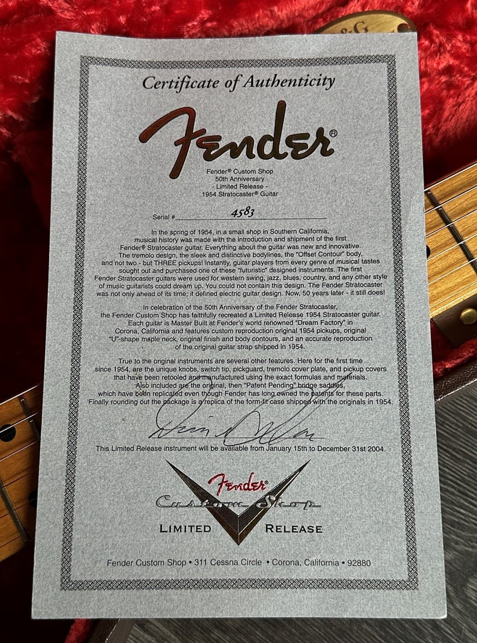 Fender Stratocaster 1954 Masterbuillt 50th Ann. Custom Shop - Thumbnail 3