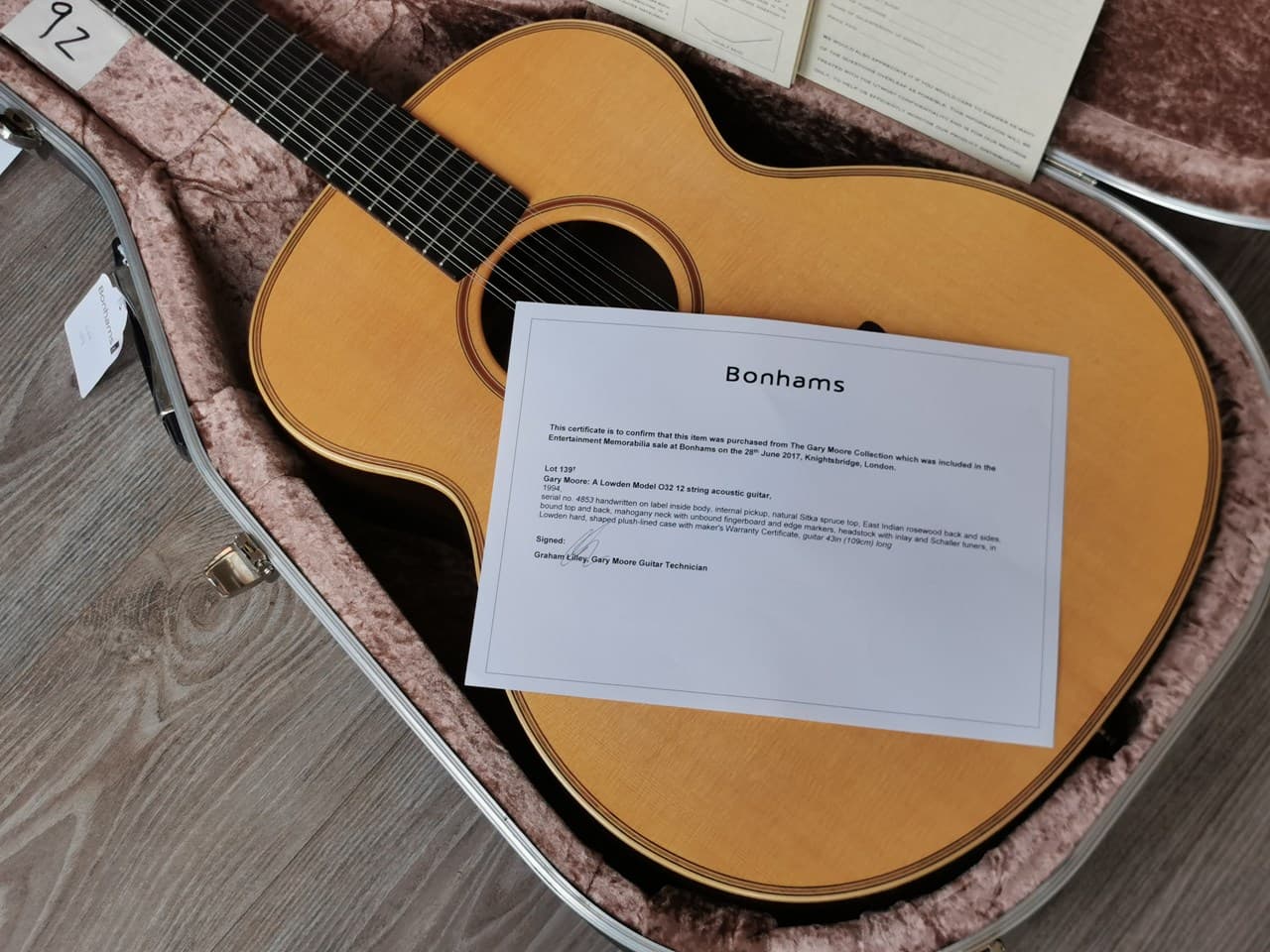 Lowden O32 12 String Gary Moore Owned with Papers - Thumbnail 2