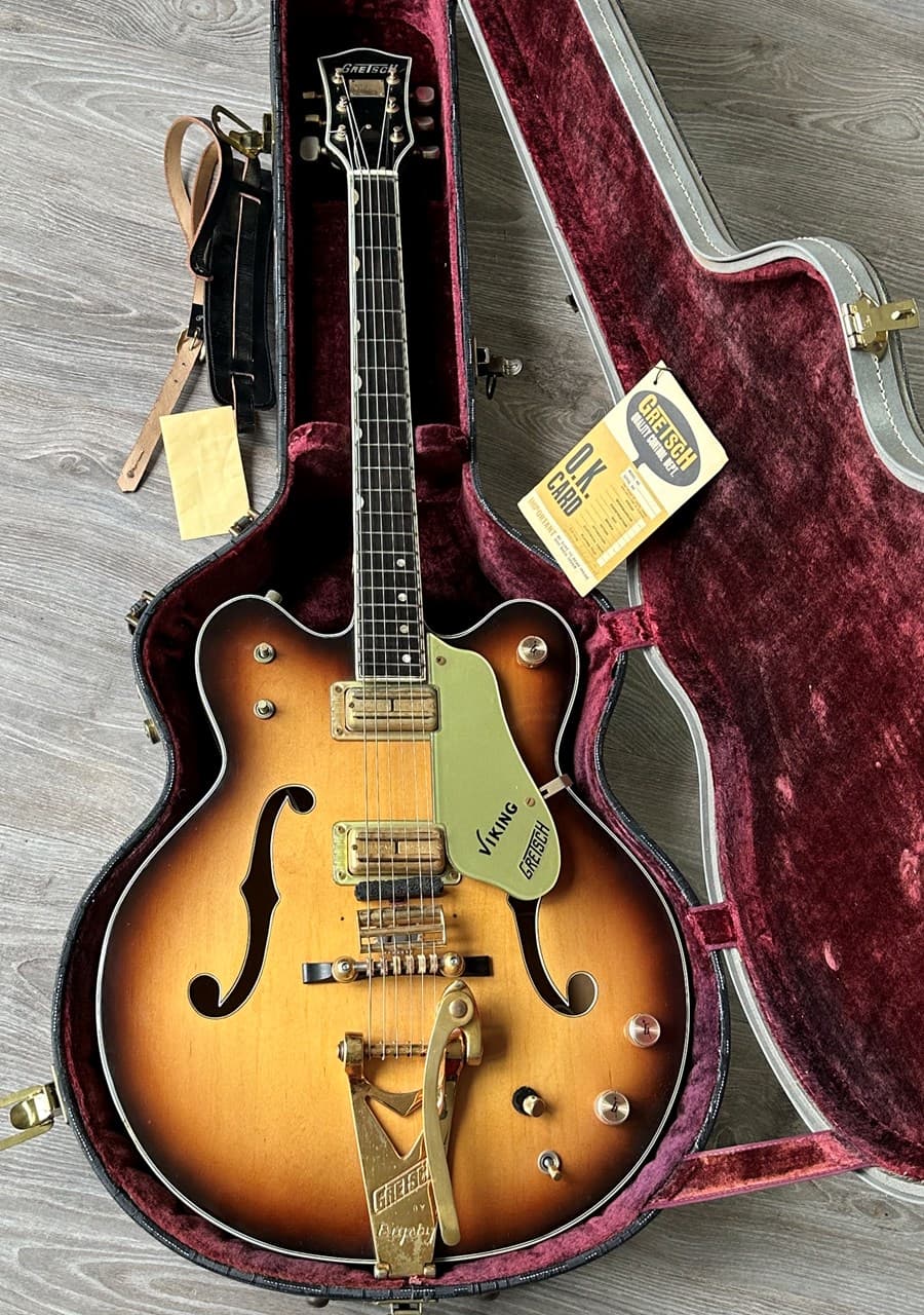 1967 Gretsch 6187 Viking with Original Checklist & Case - Image 1