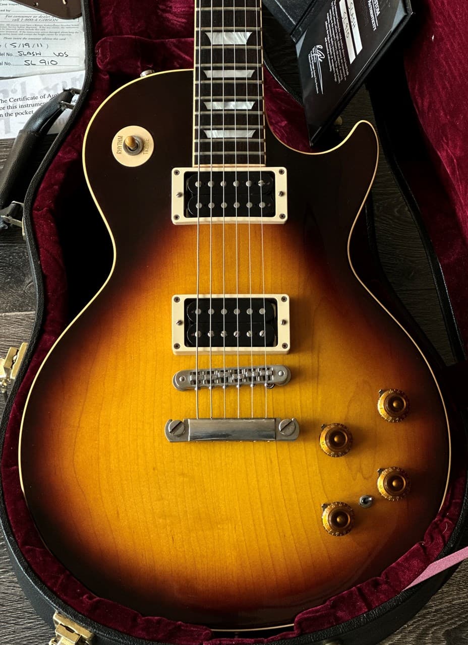 Gibson Les Paul Standard Slash Custom Shop Tobacco with Piezo Acoustic Tones - Image 1
