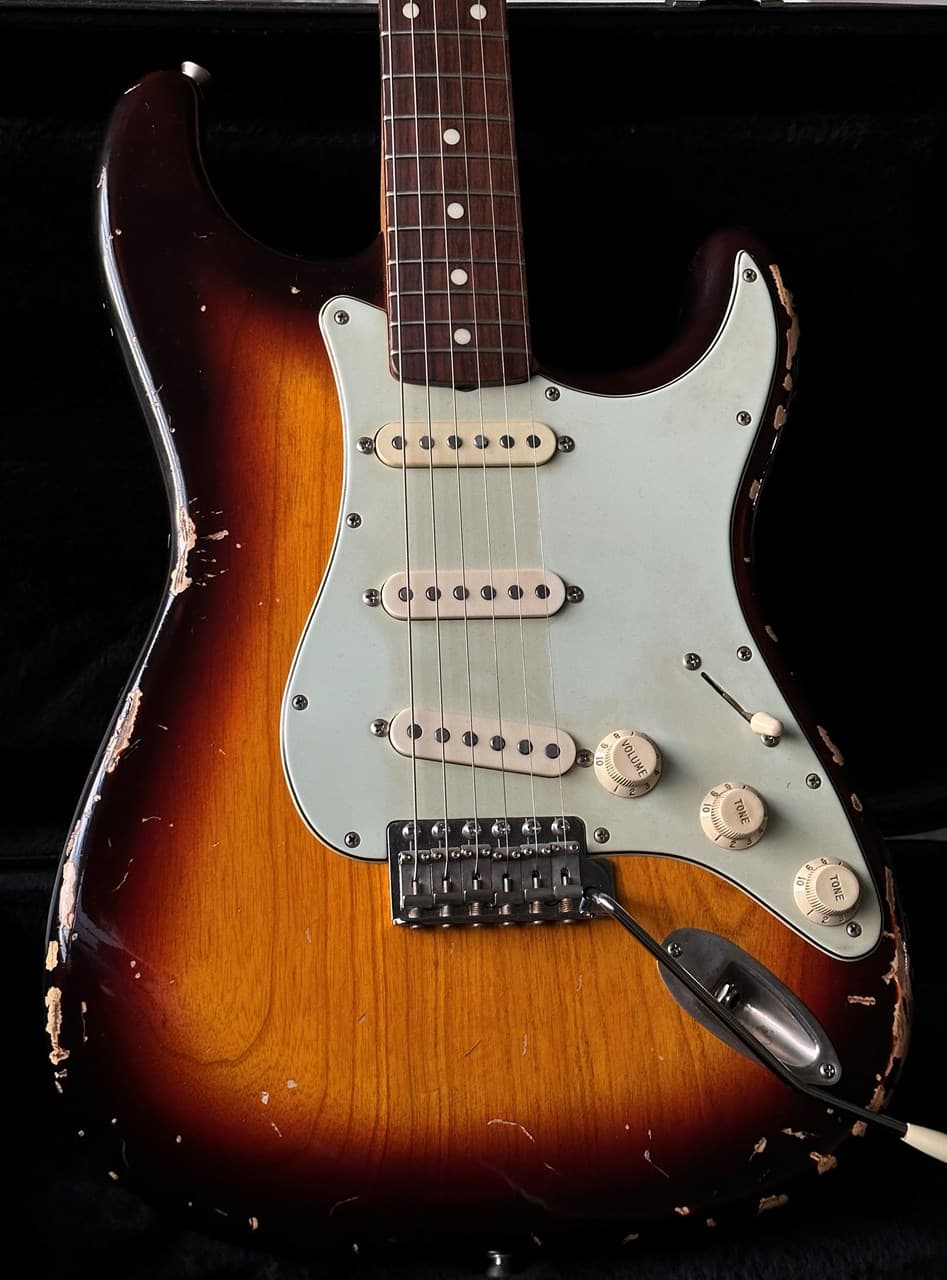 Del-Tone 60's S Sunburst Aged Apollo Pickups with COA & Case - Image 1