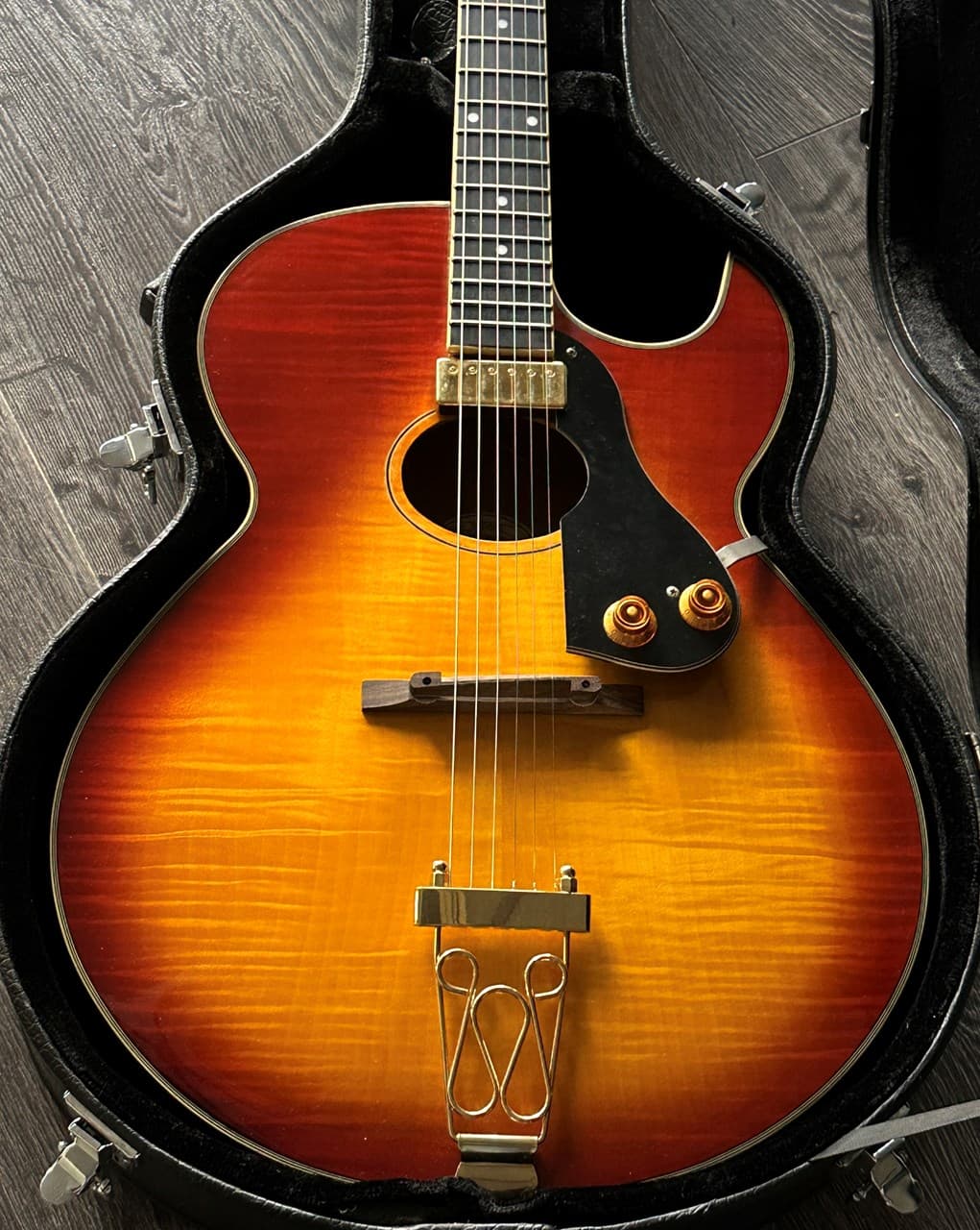 Washburn J-4 Hollowbody Archtop Flamed Maple Body - Image 1