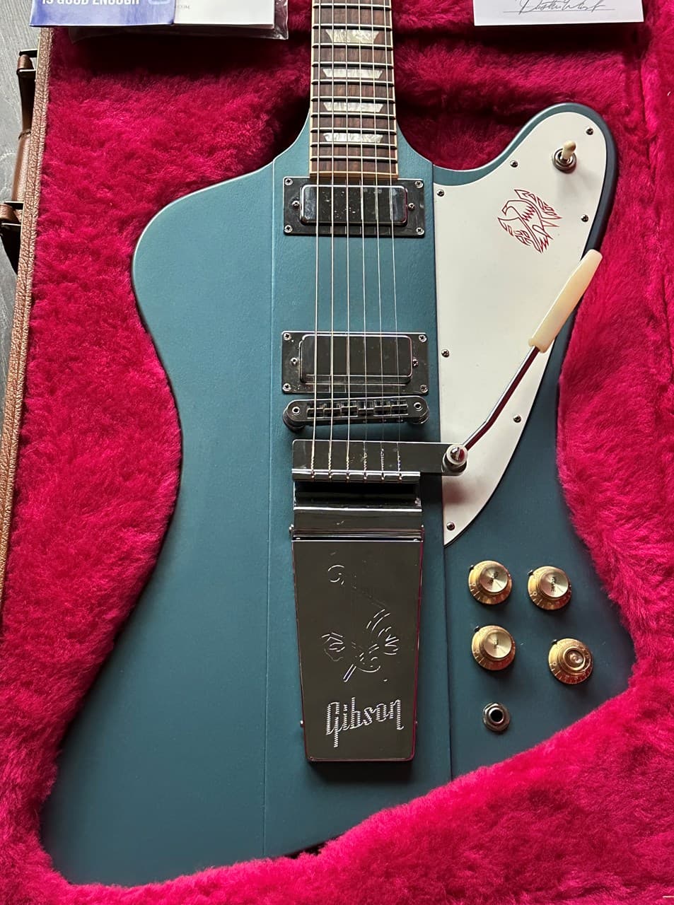 Gibson Firebird V Pelham Blue Vibrola Limited Edition - Thumbnail 2